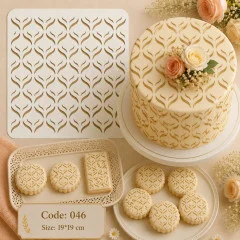 شابلون کیک (استنسیل) کد 46