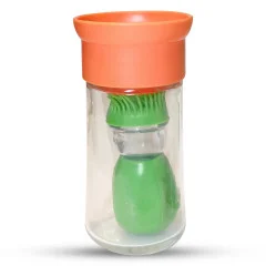 مخزن روغن شیشه ای به همراه قلم مو