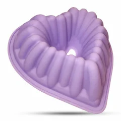 قالب سیلیکونی قلب شیفون دار متوسط روما
