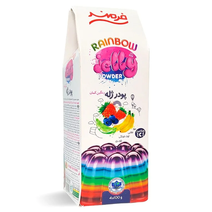 پودر ژله رنگین کمان فرمند 400 گرمی