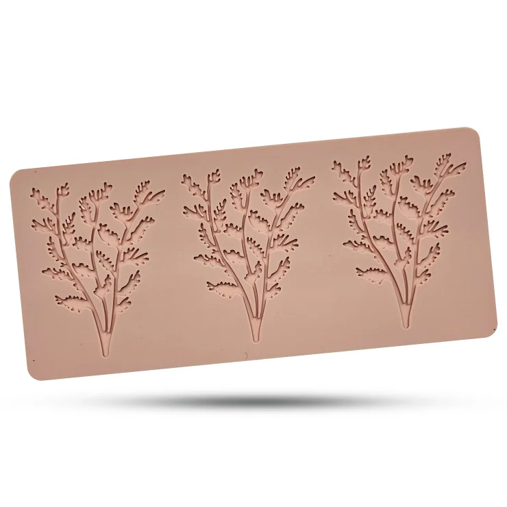 قالب سیلیکونی گارنیش (گیپور) طرح شاخه و برگ کد 46