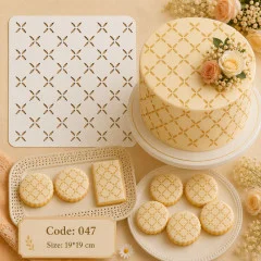 شابلون کیک (استنسیل) کد 47