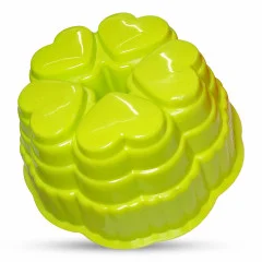 قالب پلاستیکی 5 قلب شیفون کوچک