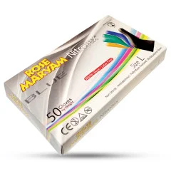 دستکش نیتروتکس آبی 50 عددی سایز L