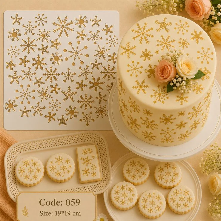 استنسیل کیک (شابلون) برف کد 59