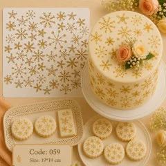 استنسیل کیک (شابلون) برف کد 59