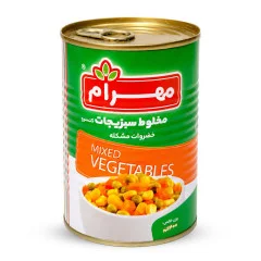 کنسرو مخلوط سبزیجات 400 گرمی مهرام