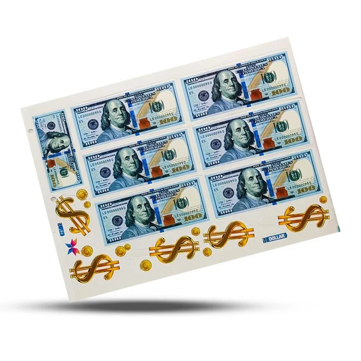 استیکر غیر خوراکی تم دلار