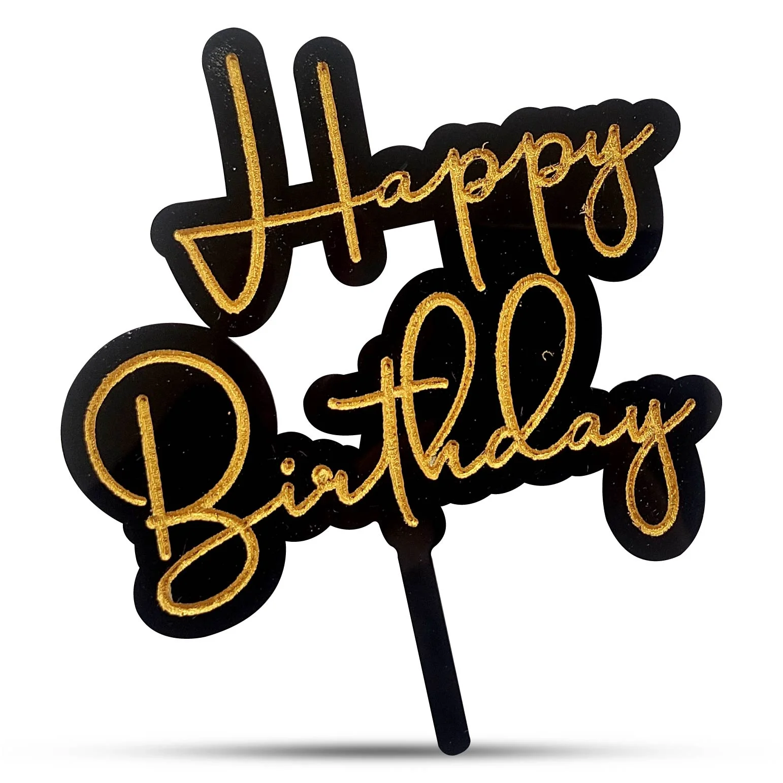 تاپر پلکسی طلایی زمینه مشکی کد 6