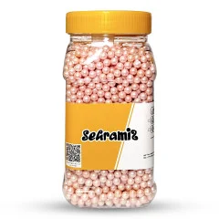 دراژه شکری تزئینی مروارید سحرآمیز صورتی صدفی 600 گرمی