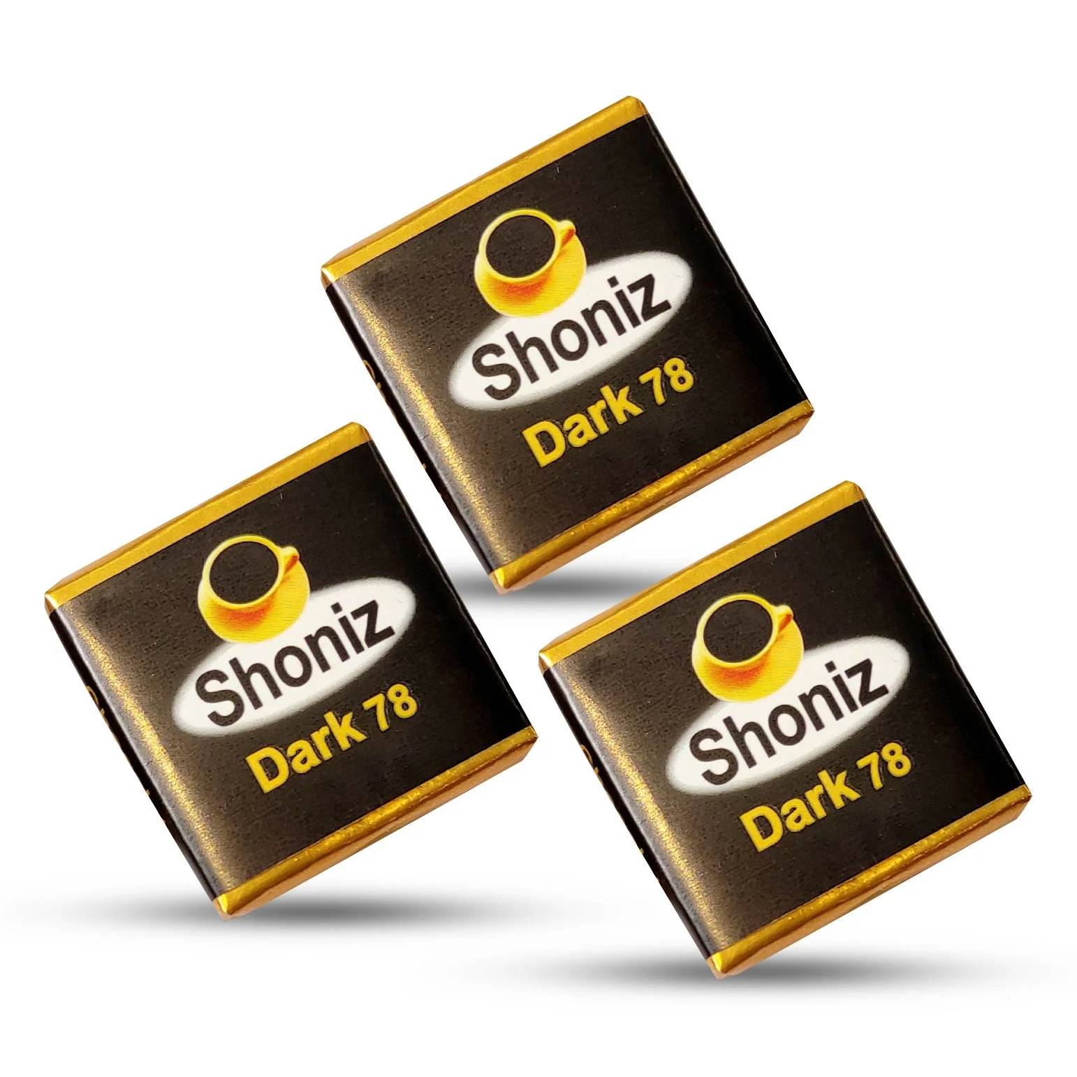 شکلات تلخ مربع 78% فله شونیز