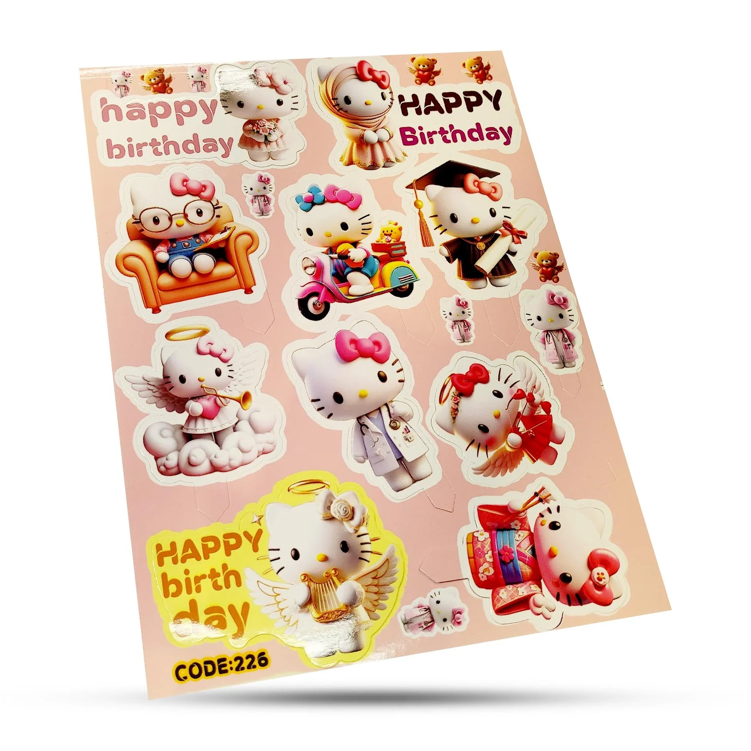 استیکر غیر خوراکی کیتی سوییت کد 226