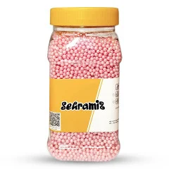 دراژه شکری تزئینی مروارید سحرآمیز صورتی سایز 1