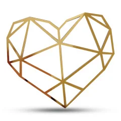 تاپر کیک ولنتاین عاشقانه طلایی کد 124