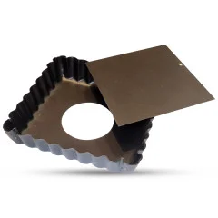 قالب تارت کف جدا مربع 10 سانت