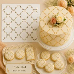 شابلون کیک (استنسیل) کد 41