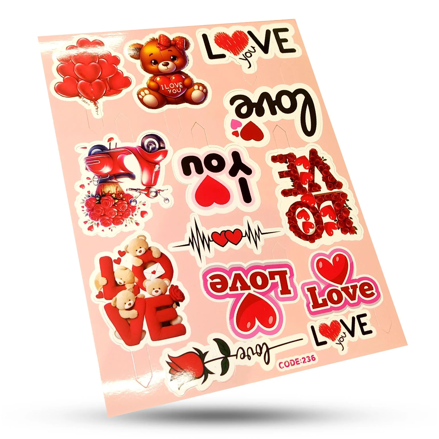 استیکر غیر خوراکی Love سوییت کد 236