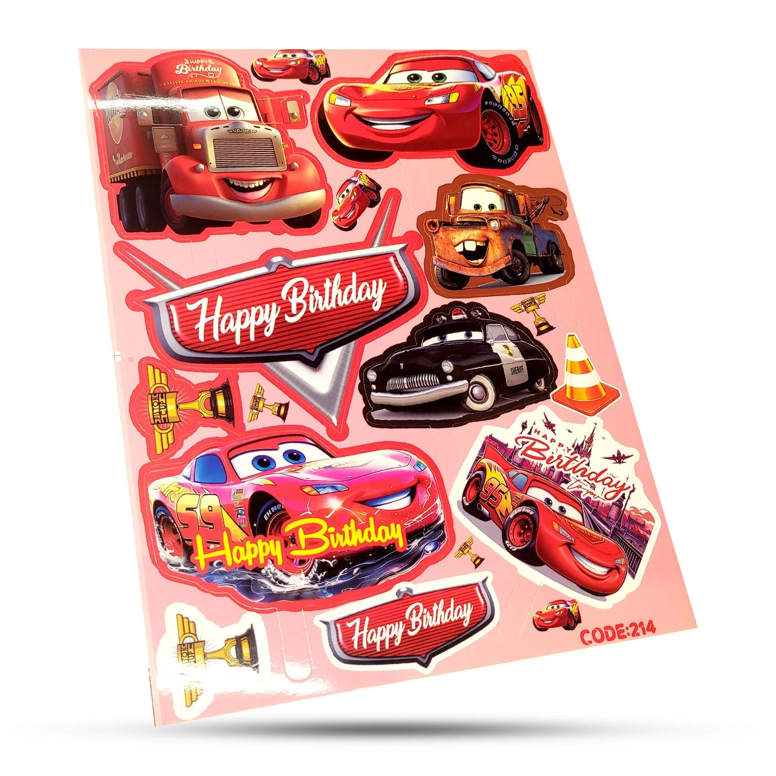 استیکر غیر خوراکی ماشین ها سوییت کد 214