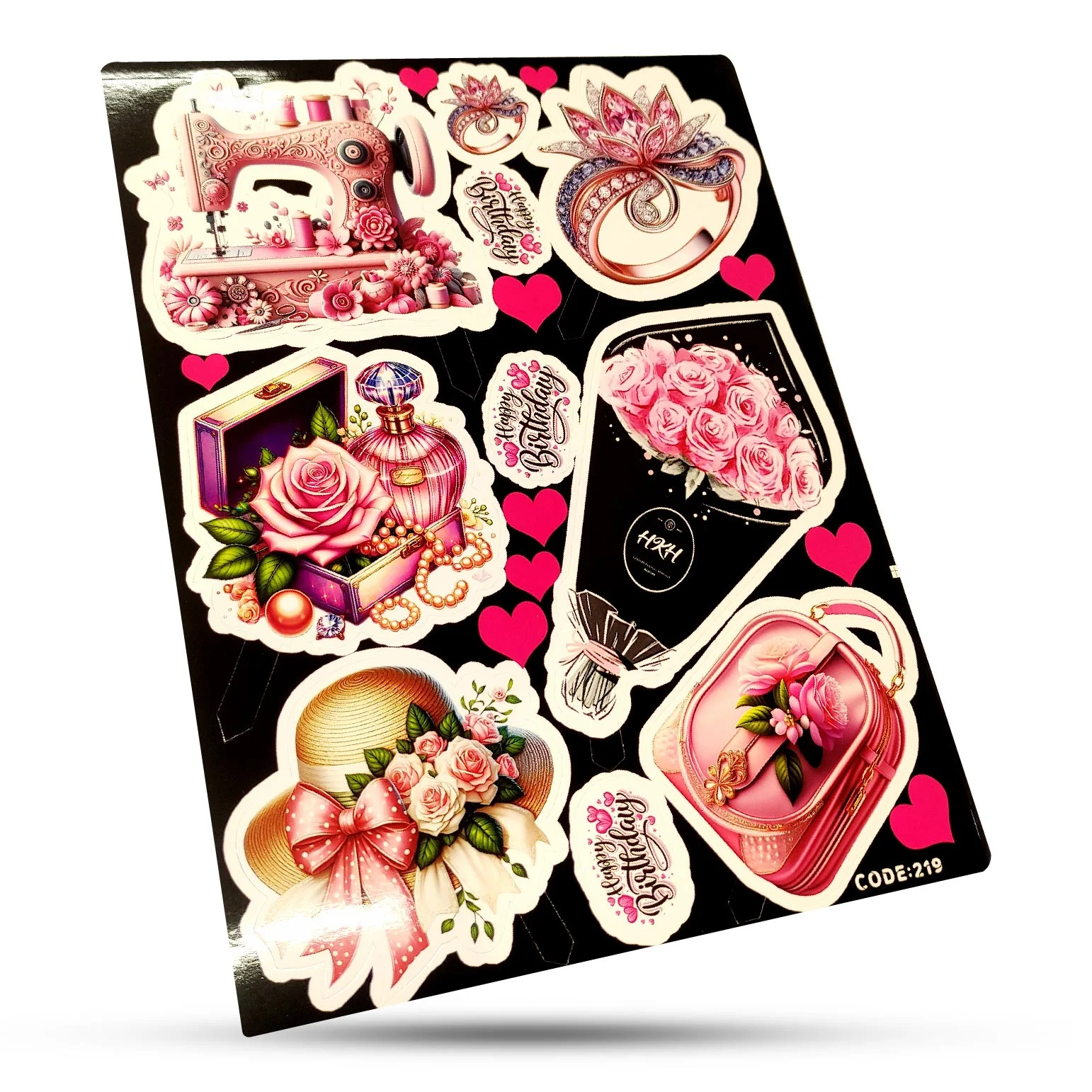 استیکر غیر خوراکی تم زنانه سوییت کد 219