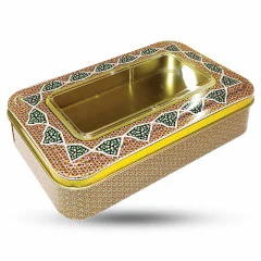 جعبه باقلوا فلزی (باکس) طرح خاتم