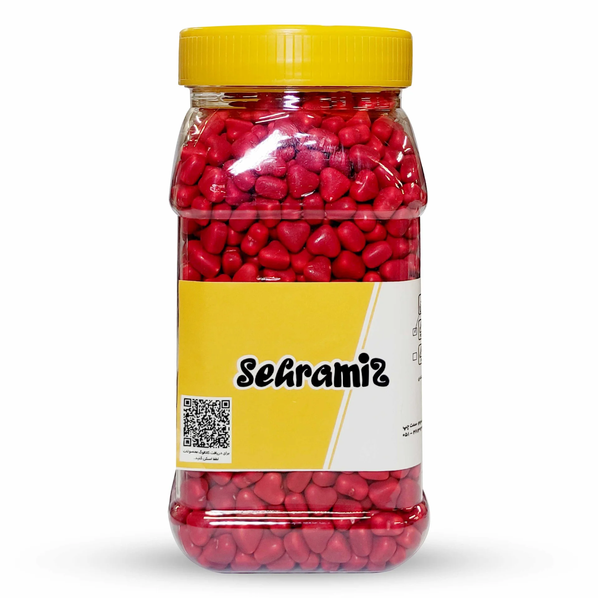 ترافل تزئینی شکری قلبی قرمز سحر آمیز 600 گرمی