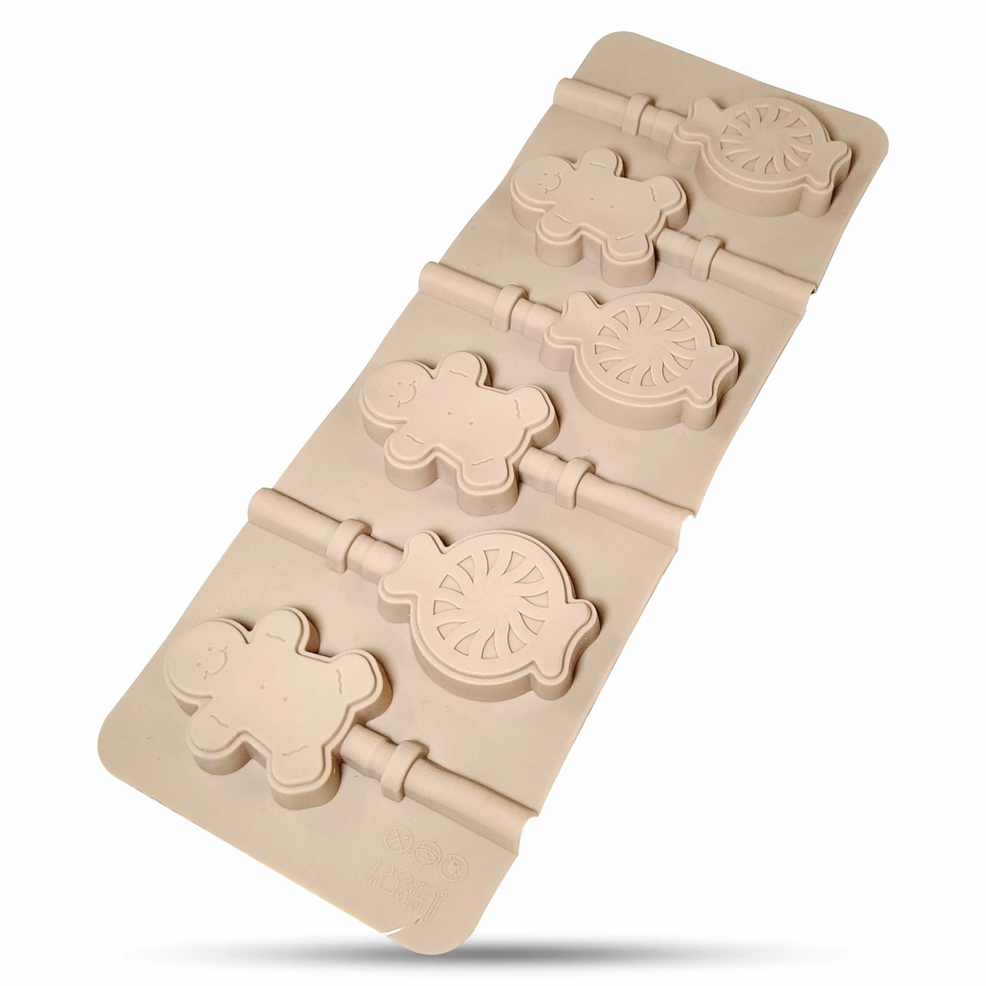 قالب آبنبات سیلیکونی آدمک 6 خانه