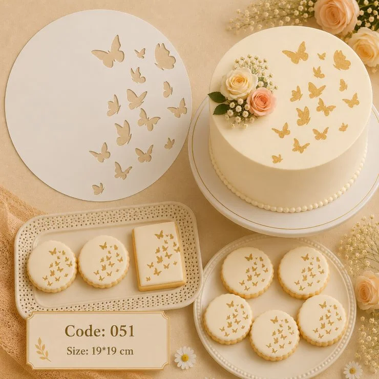 شابلون کیک (استنسیل) کد 51