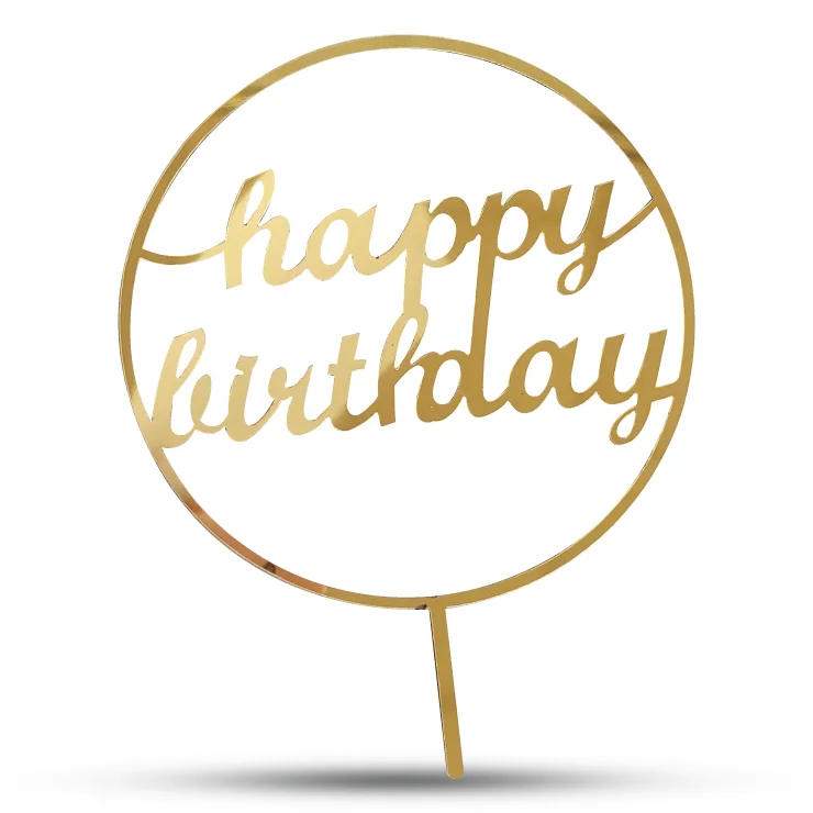تاپر طلایی Happy birthday کد 074