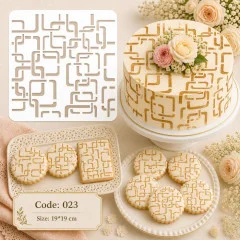 استنسیل کیک (شابلون) کد 23