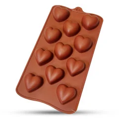 قالب شکلات قلب تپل سیلیکونی  11 عددی کد 22 سورنا