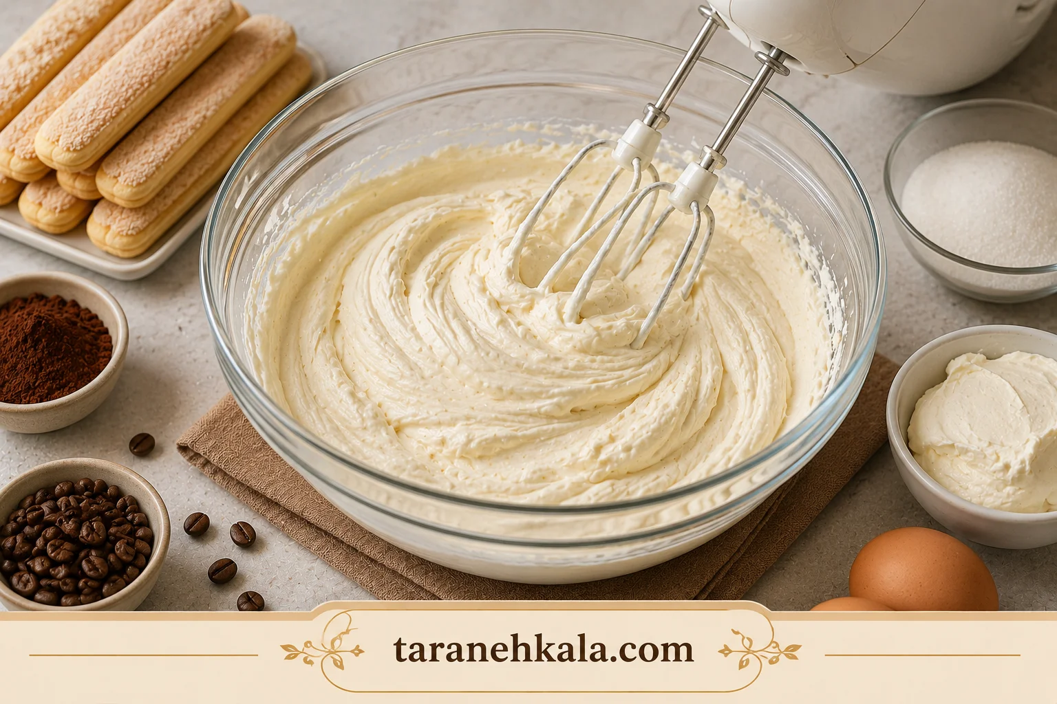آماده کردن کرم تیرامیسو