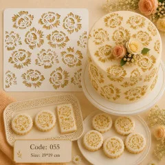 شابلون کیک (استنسیل) کد 55