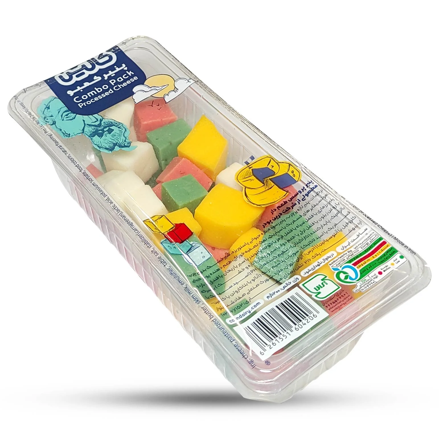 پنیر پروسس قطعه ای کمبو 200 گرمی کالین