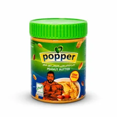 کره بادام زمینی کروچی بدون شکر 350 گرمی popper