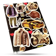 استیکر غیر خوراکی تم مردانه سوییت کد 225