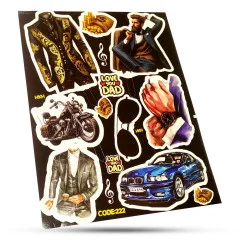 استیکر غیر خوراکی تم مردانه سوییت کد 222