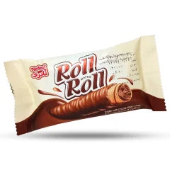 ویفر رول رول روکشدار کرم کاکائو نادری