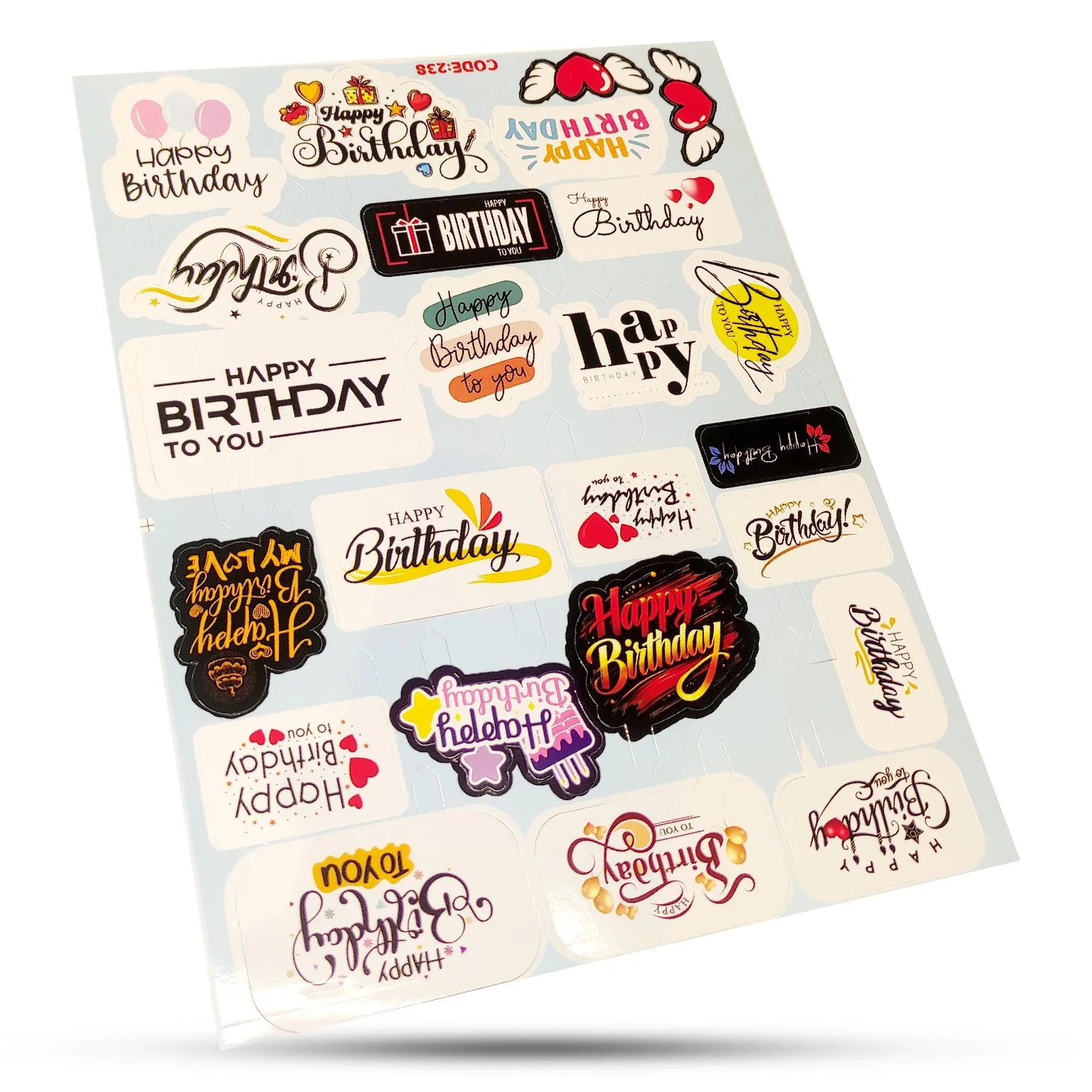 استیکر غیر خوراکی happy birthday سوییت کد 238