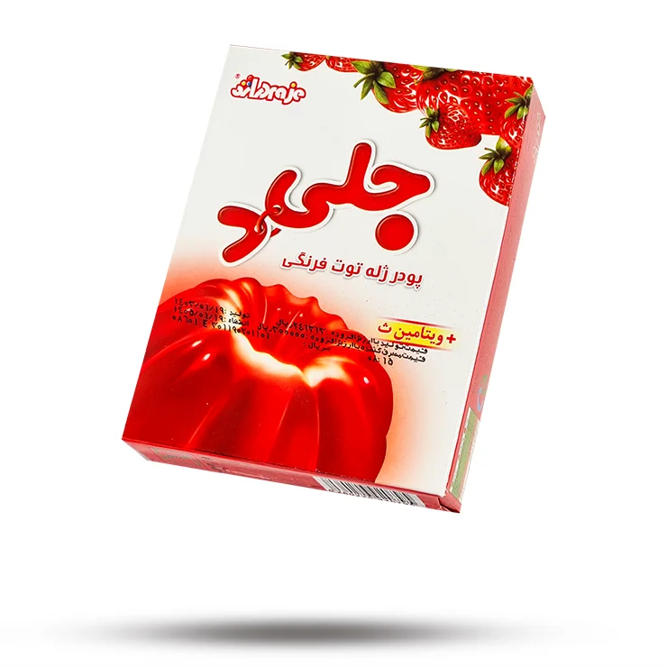 پودر ژله دراژه توت فرنگی 100 گرمی