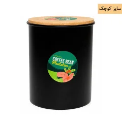بانکه قهوه فلزی درب چوبی